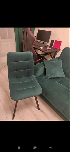 Стул на металлокаркасе Чилли синий / белый фото покупателя 971