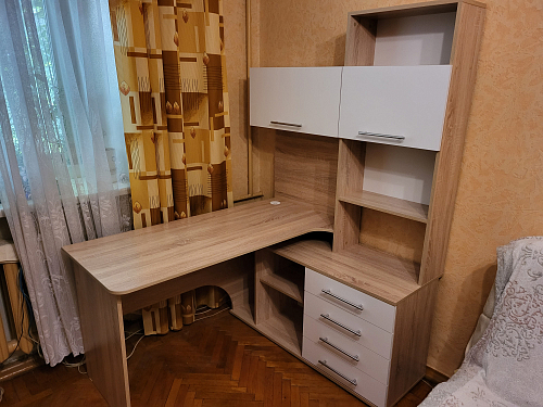 Компьютерный стол КСТ-14.1Л левый дуб сонома / белый фото покупателя 7