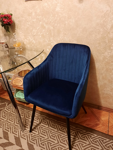 Стул на металлокаркасе Slam dark blue фото покупателя 10