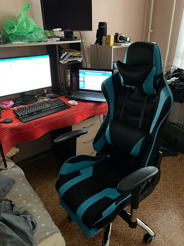 Компьютерное кресло Kano 1 light blue / black фото покупателя 146