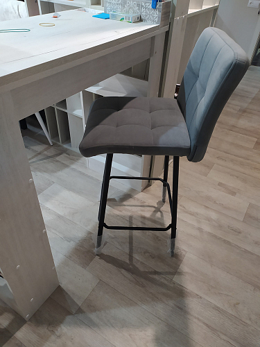 Полубарный стул Medeo/Медео серый велюр фото покупателя 9