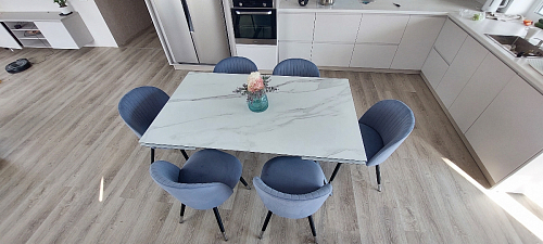 Стул на металлокаркасе Gabi dark beige / black / silver фото покупателя 135