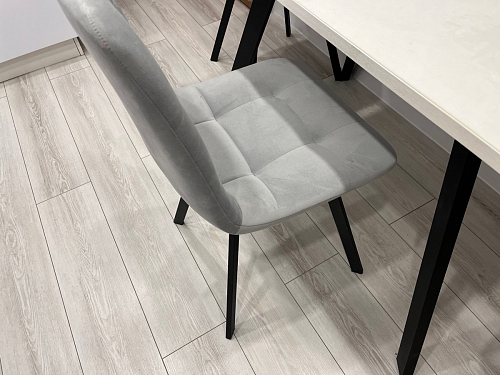 Стул на металлокаркасе Чилли К темно-серый (velutto 32) / черный фото покупателя 146