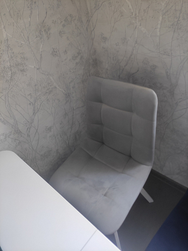 Стул на металлокаркасе Чилли К светло-серый велюр / черный каркас фото покупателя 1379