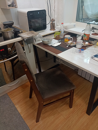 Деревянный стол Лота Лофт 140х80 черный матовый / бетон светлый фото покупателя 823