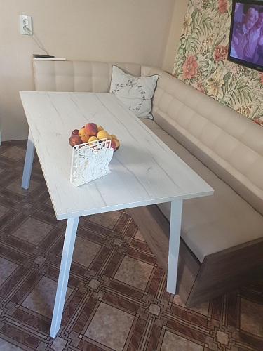 Стол Тринити Лофт 120 32 мм бетон / черный матовый фото покупателя 227