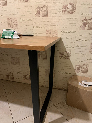 Деревянный стол Лота Лофт 120х75 белый матовый / дуб крафт золотой фото покупателя 879