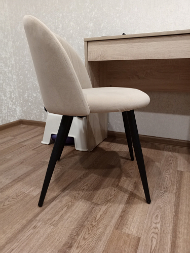 Стул на металлокаркасе Gabi dark beige / black / silver фото покупателя 513