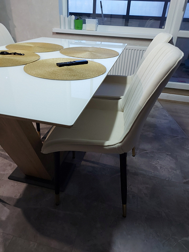 Стул на металлокаркасе Seda 01 blue / gold / black фото покупателя 15