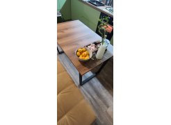 Деревянный стол Лота Лофт 120(160)х75 черный матовый / бетон светлый фото покупателя 346