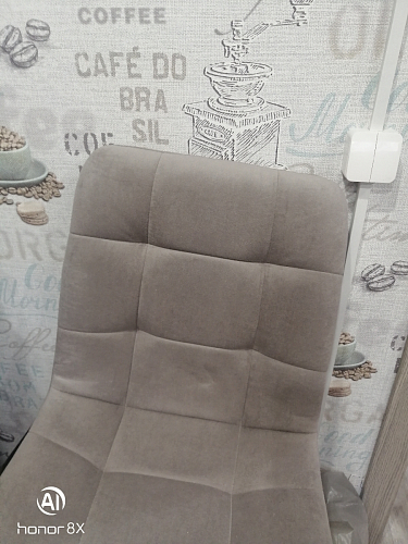 Стул на металлокаркасе Чилли К темно-серый (velutto 32) / черный фото покупателя 317