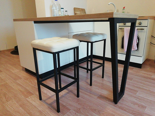 Барный стул Лофт линкольн белый / белый матовый фото покупателя 211