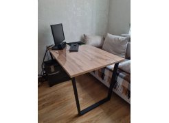 Стол Лота Лофт 140 25 мм черный матовый / бетон фото покупателя 693