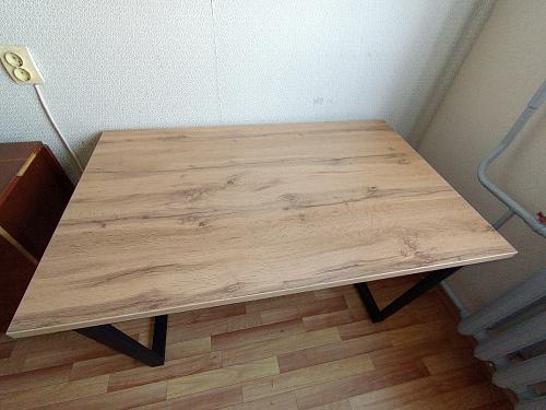 Деревянный стол Лота Лофт 140х80 белый матовый / бетон светлый фото покупателя 236