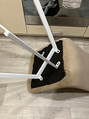 Стул на металлокаркасе Чилли синяя ткань / белый фото покупателя 981