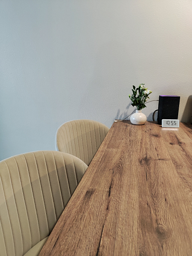 Стул на металлокаркасе Gabi dark beige / black / silver фото покупателя 414