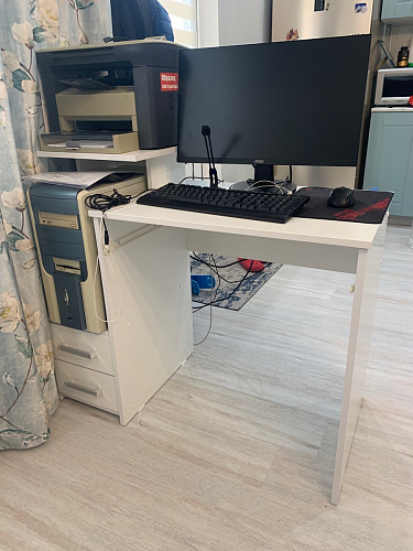 Компьютерный стол Джаз-24 левый дуб молочный фото покупателя 102