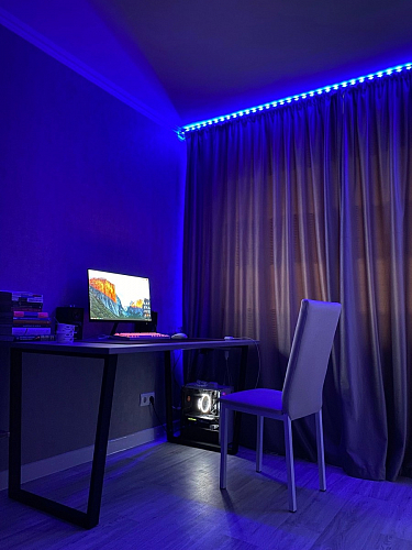 Стол Лота Лофт 140 25 мм черный матовый / бетон фото покупателя 387