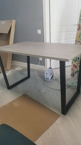 Деревянный стол Лота Лофт 120х75 белый матовый / дуб крафт золотой фото покупателя 159