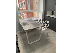 Стол Лота Лофт 140 25 мм юта / белый матовый фото покупателя 303