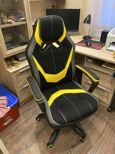 Компьютерное кресло Bens черное / серое / желтое фото покупателя 3