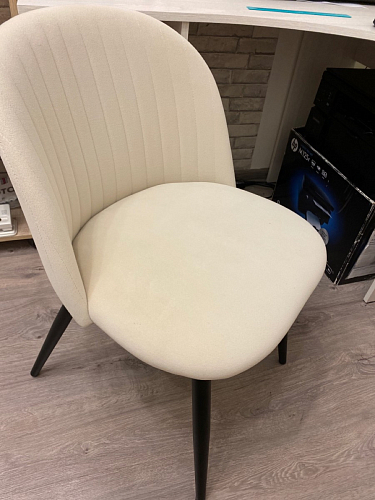 Стул на металлокаркасе Gabi 1 light purple / black / gold фото покупателя 166