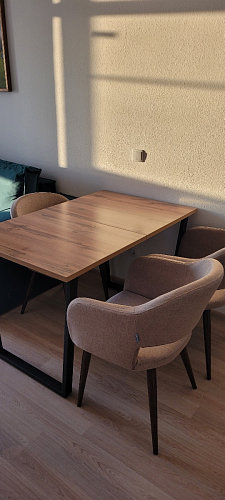 Стол Лота Лофт 140 25 мм черный матовый / бетон фото покупателя 936