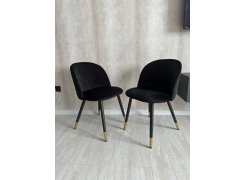 Стул на металлокаркасе Gabi 1 бежевый / черный с серебряными наконечниками фото покупателя 221