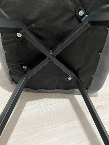 Стул на металлокаркасе Чилли синяя ткань / белый фото покупателя 954