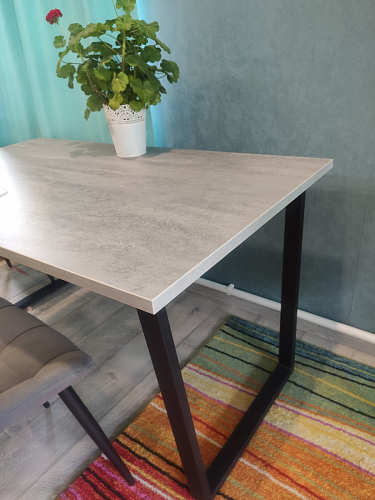 Деревянный стол Лота Лофт 140х80 черный матовый / бетон светлый фото покупателя 530