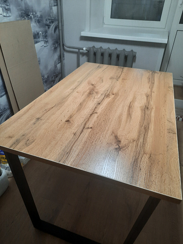 Стол Лота Лофт 140 25 мм черный матовый / бетон фото покупателя 315