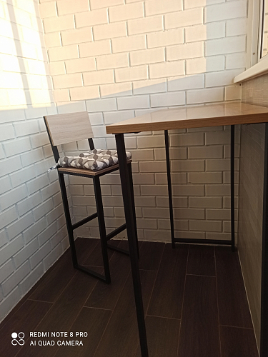 Барная стойка Дилан Лофт 120х40х90 бетон светлый фото покупателя 114