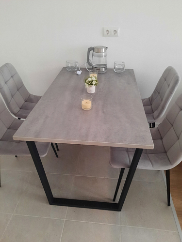 Деревянный стол Лота Лофт 140х80 дуб крафт табачный / черный матовый фото покупателя 813