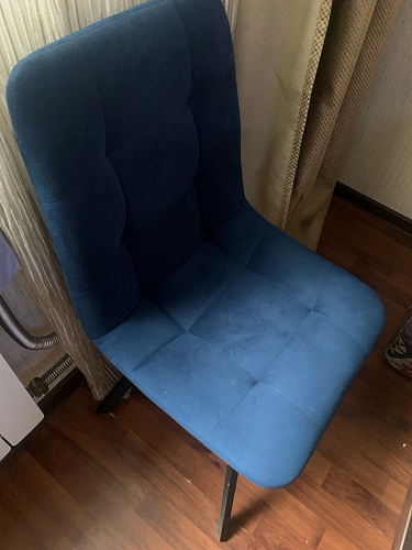 Стул на металлокаркасе Чилли синий / белый фото покупателя 944