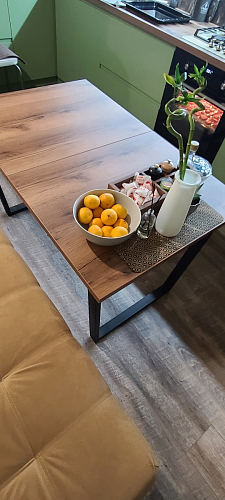 Стол Лота Лофт 120 32 мм бетон / черный матовый фото покупателя 195