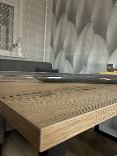 Деревянный стол Лота Лофт 120х75 белый матовый / дуб крафт золотой фото покупателя 582