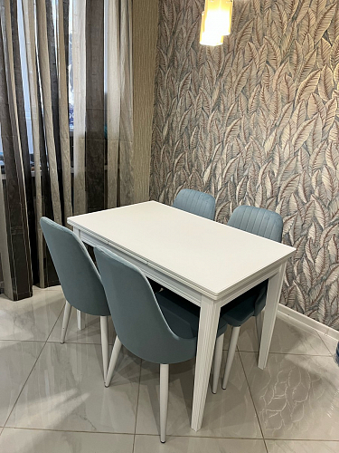 Стул на металлокаркасе Kora light blue / white фото покупателя 228