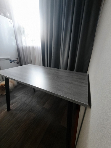 Стол Тринити Лофт 120 32 мм бетон / черный матовый фото покупателя 20