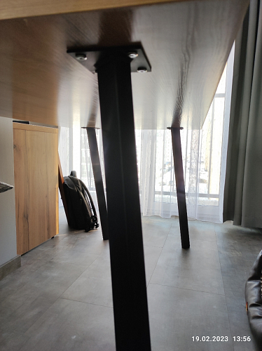 Стол Тринити Лофт 120 32 мм дуб галифакс табако / черный матовый фото покупателя 383