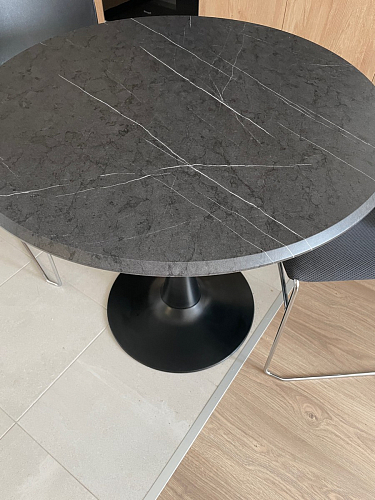 Стол Тулип 90х73 дуб вотан / белый фото покупателя 16