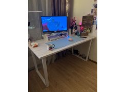 Стол Лота Лофт 140 25 мм юта / белый матовый фото покупателя 717