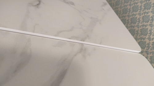 Керамический стол Норман 140(200)х80 серый мрамор larka grey / черный фото покупателя 8