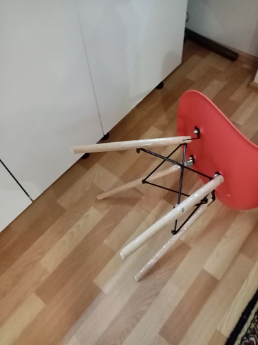 Пластиковый стул Eames PC-015 серо-голубой / дерево фото покупателя 137