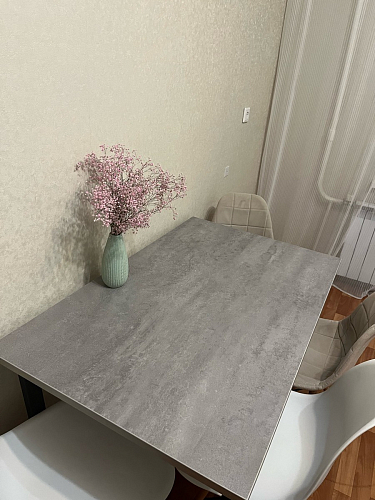 Деревянный стол Лота Лофт 140х80 черный матовый / бетон светлый фото покупателя 152