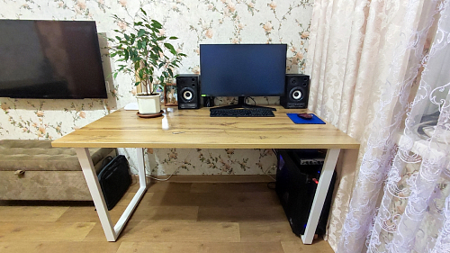 Деревянный стол Лота Лофт 140х80 дуб крафт табачный / черный матовый фото покупателя 849