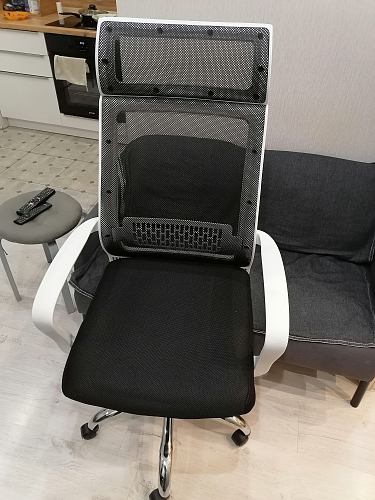 Компьютерное кресло Lion черно-белое фото покупателя 1