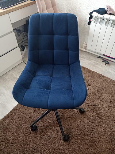 Компьютерное кресло Честер голубой (velutto 47 ) / черный фото покупателя 48