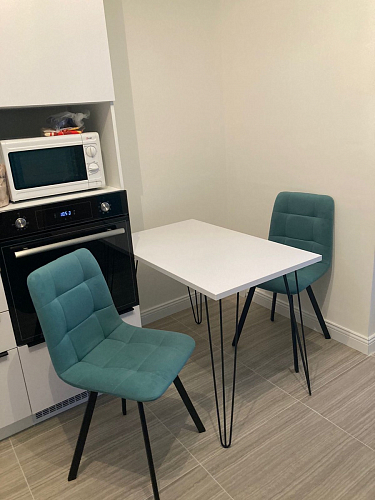 Стул на металлокаркасе Чилли К темно-серый (velutto 32) / черный фото покупателя 389