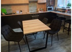 Стол Лота Лофт 140 25 мм черный матовый / бетон фото покупателя 540