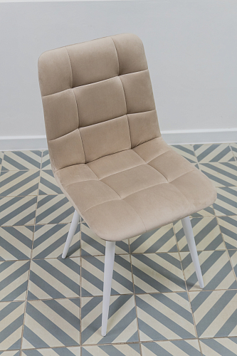 Стул на металлокаркасе Чилли К латте / белый из шоурума 6